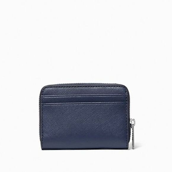 New Michael Kors Jet Set Travel Medium Saffiano Leather Wallet Navy - Picture 3 of 3
